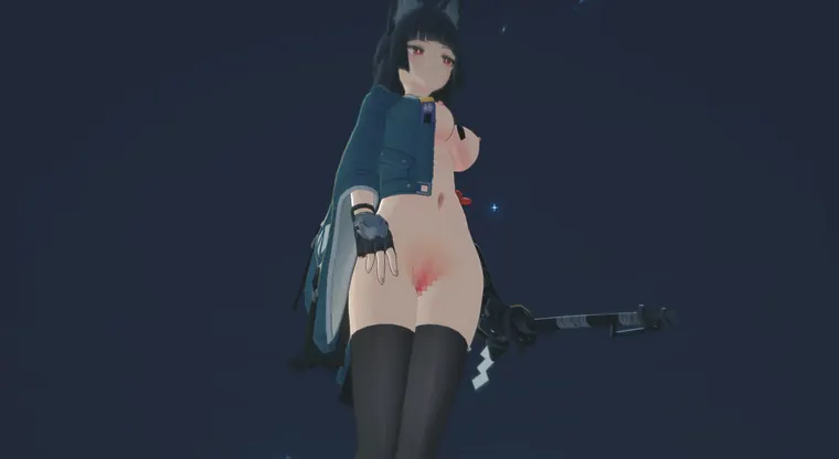 ゼンレスゾーンゼロ 雅 mod HoshimiMiyabi halfnude