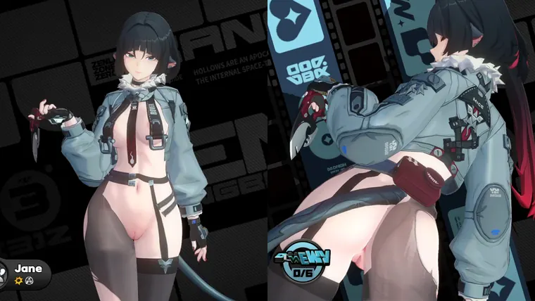 ゼンレスゾーンゼロ ジェーン mod Jane Doe Half Nude