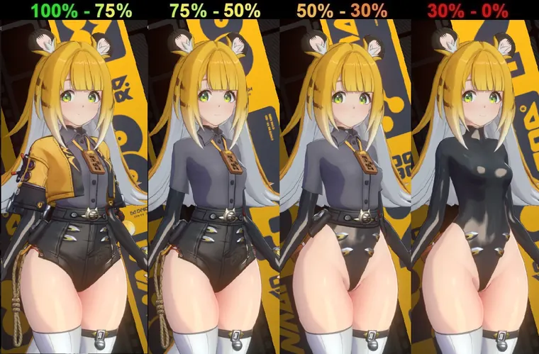 ゼンレスゾーンゼロ 橘福福 mod Ju Fufu Bottom Heavy - Clothing Break(SFW)+(NSFW)