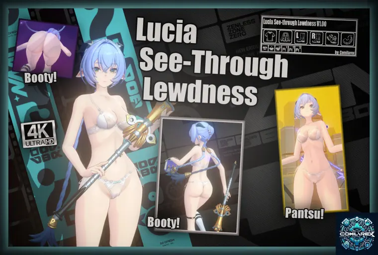ゼンレスゾーンゼロ ルシア mod Lucia See Through Lewdness 4K + Dressup