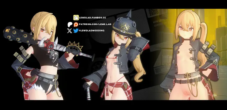 ゼンレスゾーンゼロ ルーシー mod Lucy Bikini, Lewd &amp; Pasties Series