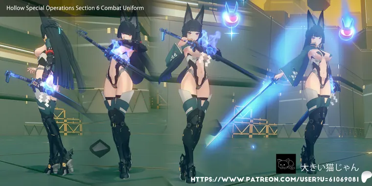 ゼンレスゾーンゼロ 雅 mod Miyabi_【H.S.O.S.6 Combat Uniform】_NSFW+星见雅 雪狐+Arctic_Fox