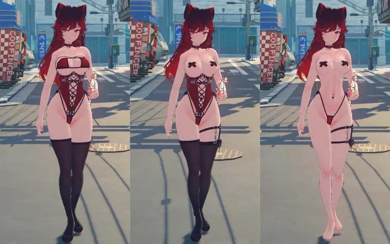 ゼンレスゾーンゼロ 雅 mod Miyabi - Laced Corset NSFW