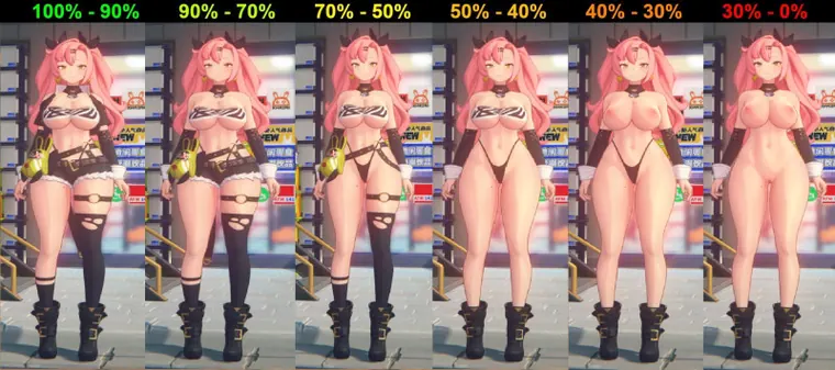 ゼンレスゾーンゼロ ニコ mod Nicole Bottom Heavy - Clothing Break (NSFW)+(SFW)
