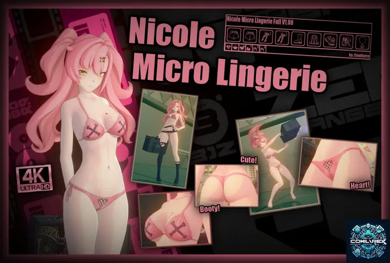 ゼンレスゾーンゼロ ニコ mod Nicole Micro Lingerie 4K + Dressup!