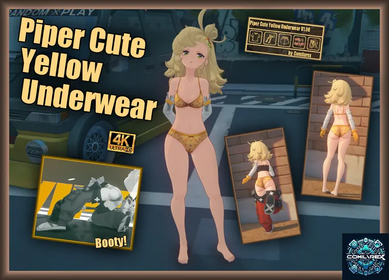 ゼンレスゾーンゼロ パイパー mod Piper Cute Yellow Underwear 4K + Dressup
