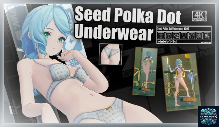 ゼンレスゾーンゼロ シード mod Seed Polka Dot Underwear 4K + Dressup!