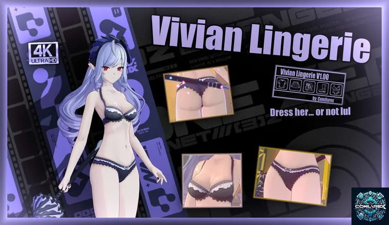 ゼンレスゾーンゼロ ビビアン mod Vivian Lingerie 4K + Dressup