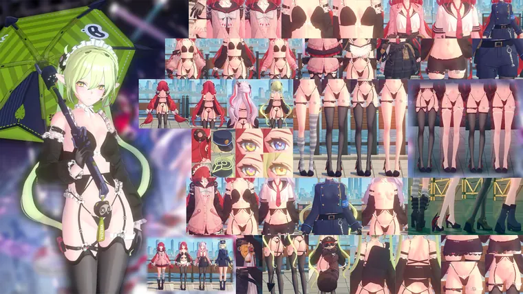 ゼンレスゾーンゼロ 柚葉 mod Yuzuha-MaidKanami&amp;Nozomi-v1.1-NSFW