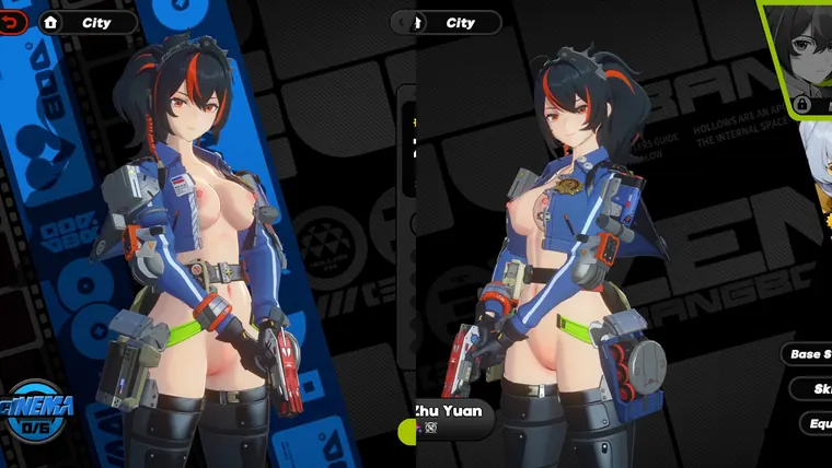 ゼンレスゾーンゼロ 朱鳶 mod Zhu Yuan Half Nude