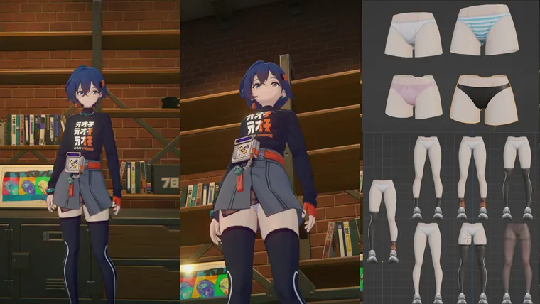 ゼンレスゾーンゼロ リン mod Belle Simple Pantsu