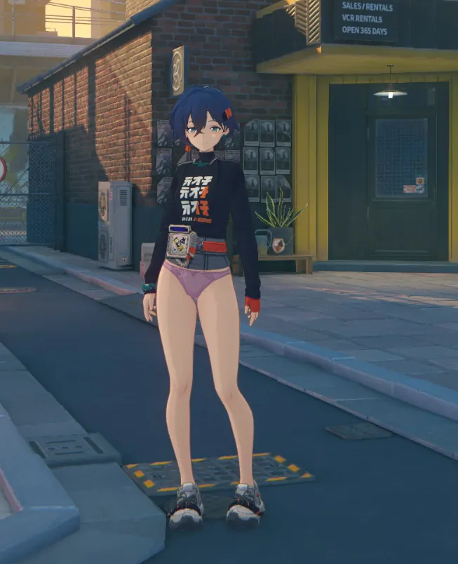 ゼンレスゾーンゼロ リン mod Belle Thighhighs &amp; Pantsu (EDIT) (THISMODISNTMINE)