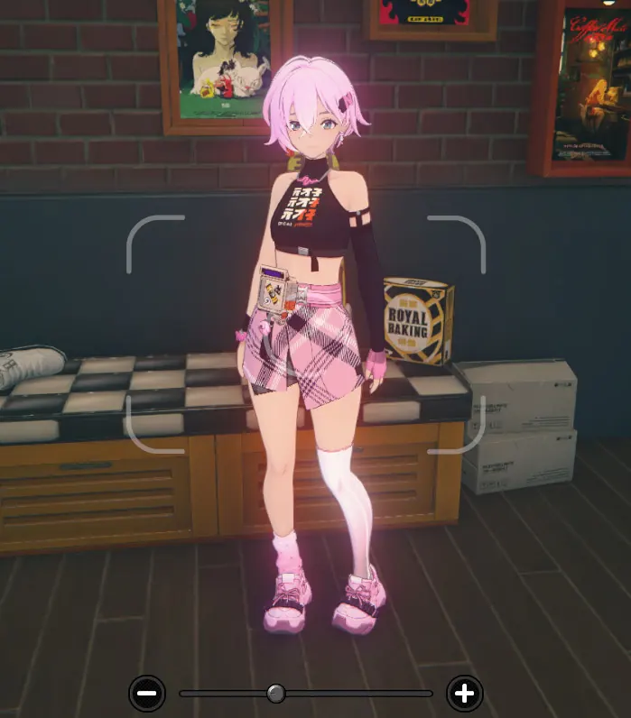 ゼンレスゾーンゼロ リン mod Belle Top&amp;Shorts+ Pink Hair