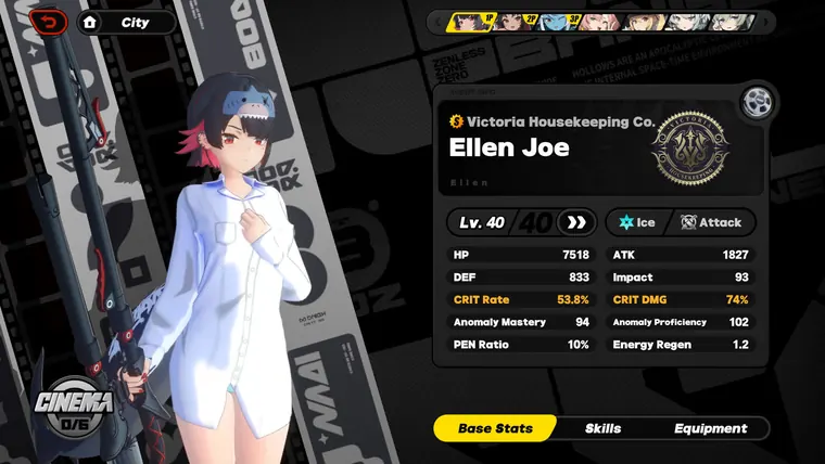 ゼンレスゾーンゼロ エレン mod Ellen Joe Shirt