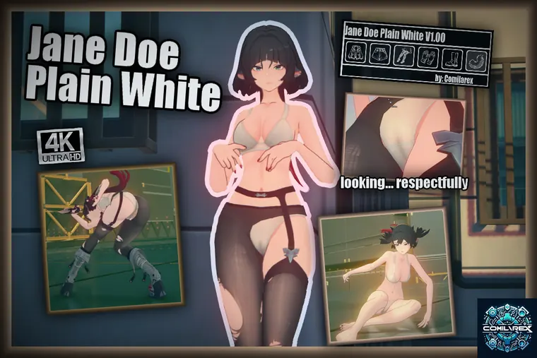 ゼンレスゾーンゼロ ジェーン mod Jane Doe "Detailed Plain White" 4K