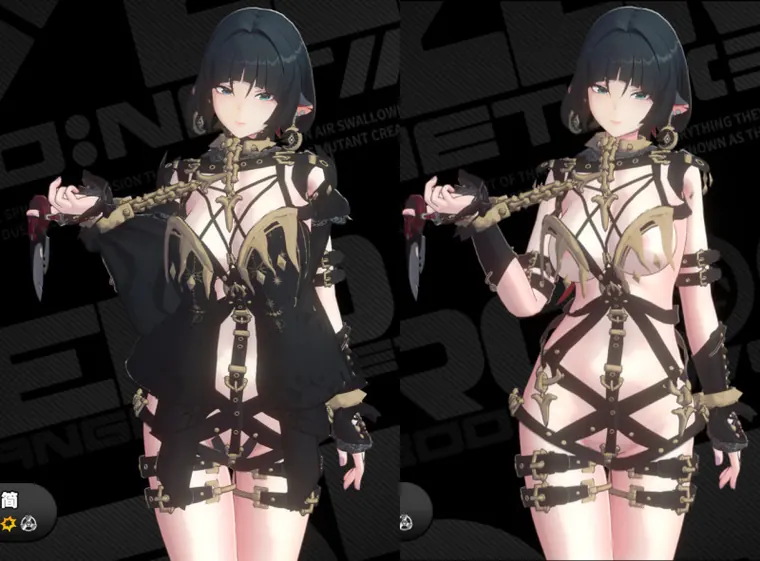 ゼンレスゾーンゼロ ジェーン mod Jane Fallen Angel switch（with tail)）