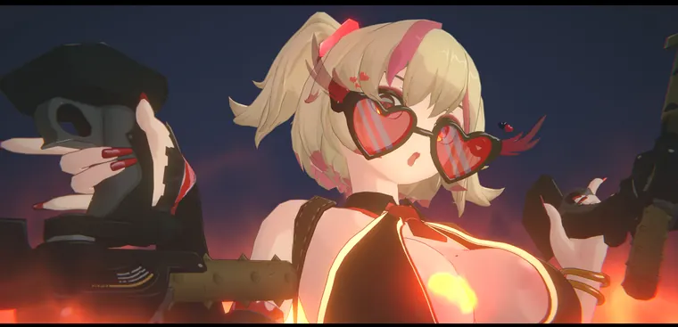 ゼンレスゾーンゼロ バーニス mod Magical Wife Burnice - Red&amp;Black