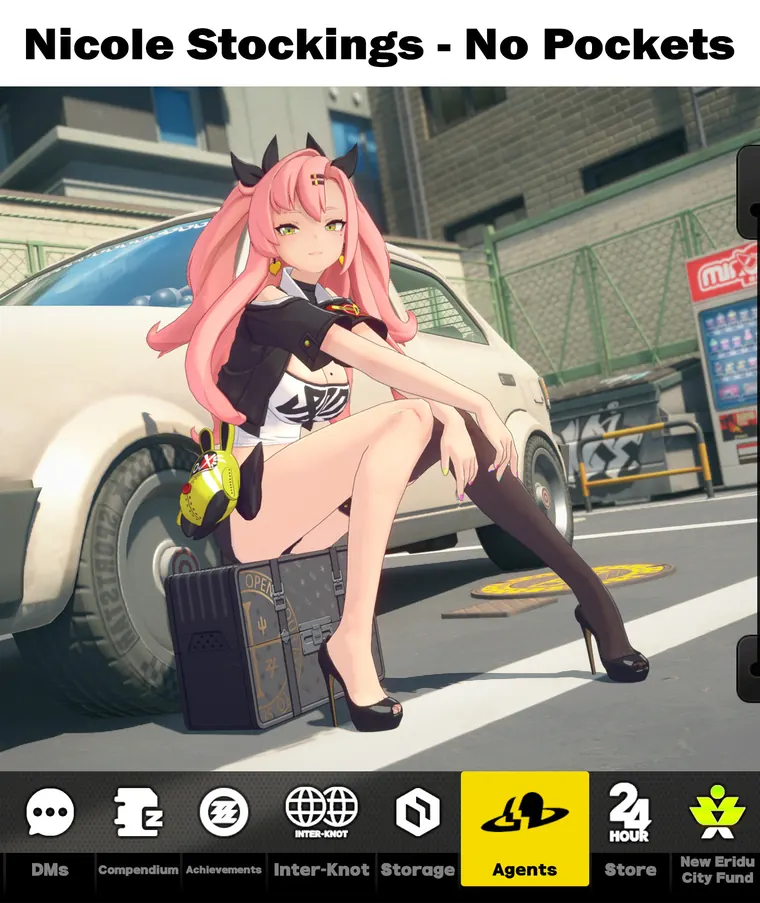 ゼンレスゾーンゼロ ニコ mod Nicole Stockings - No Pockets Textures