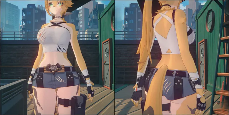 ゼンレスゾーンゼロ プルクラ mod Pulchra claw ripped shirt