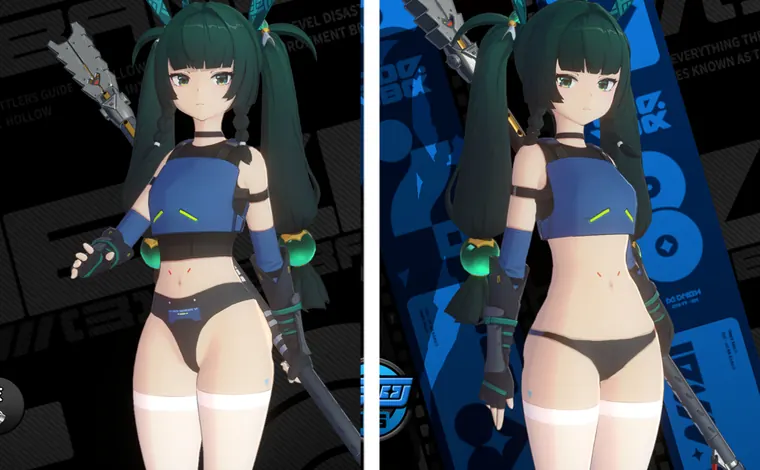 ゼンレスゾーンゼロ 青衣 mod Qingyi white stockings thong