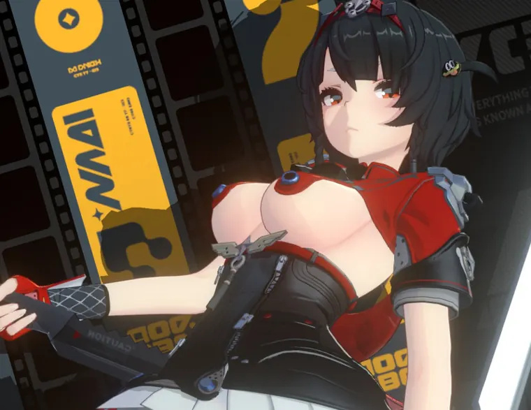 ゼンレスゾーンゼロ 0号・アンビー mod Soldier 0 Anby Exce recolor Red and black.