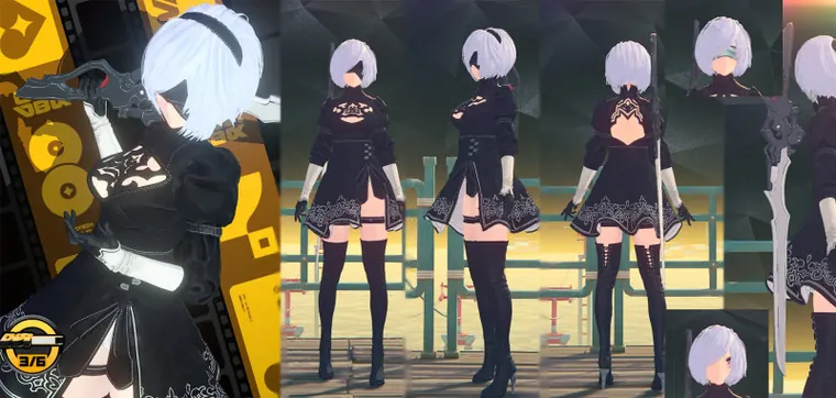 ゼンレスゾーンゼロ 11号 mod Soldier 11 2B(Nier) with weapon