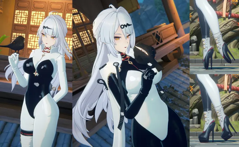 ゼンレスゾーンゼロ 儀玄 mod Yixuan Ballet Heels with Latex Suit
