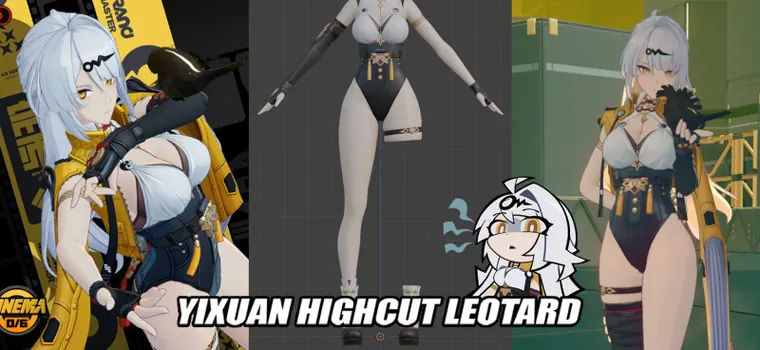 ゼンレスゾーンゼロ 儀玄 mod Yixuan Highcut Leotard