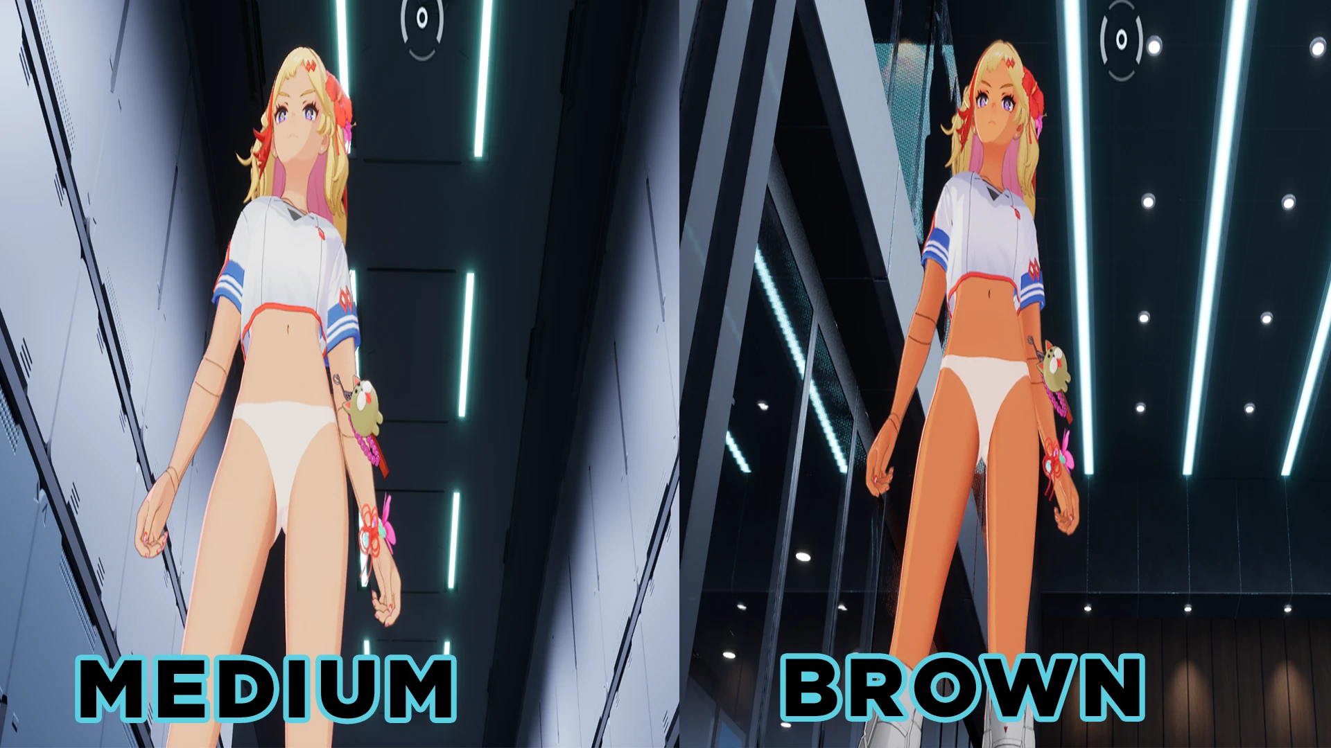 ゼンシンマシンガール Ryoko without skirt（Skin Brown & Medium） mod