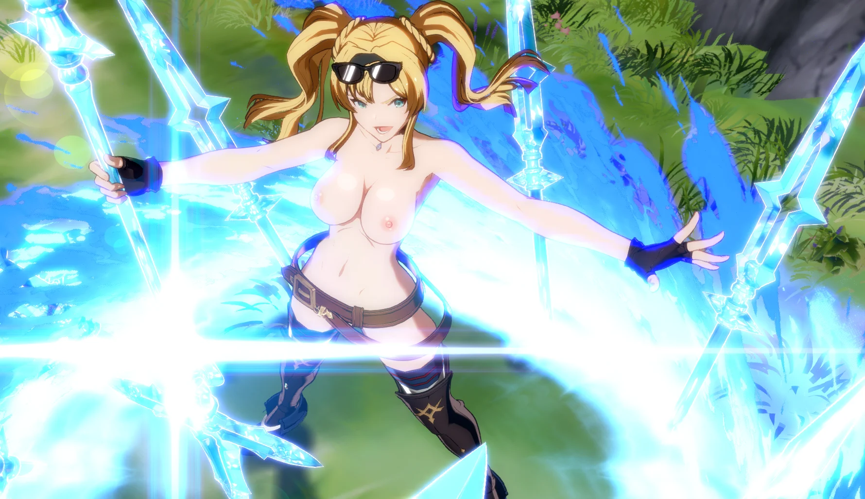 GBVSR ゼタ ZET_CrimsonBomber_HalfNude_Jacketless mod