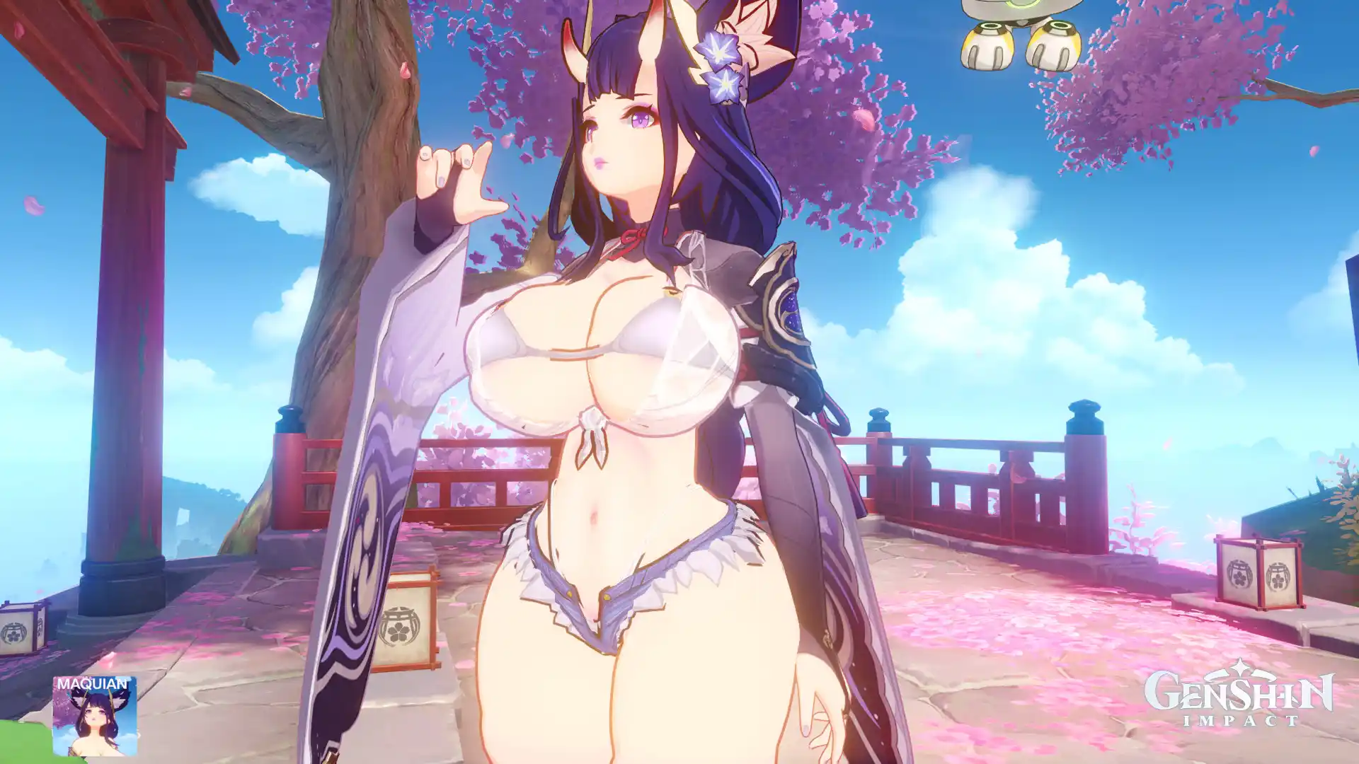 雷電将軍 Raiden Shogun - Bikini Kitsune Oni mod