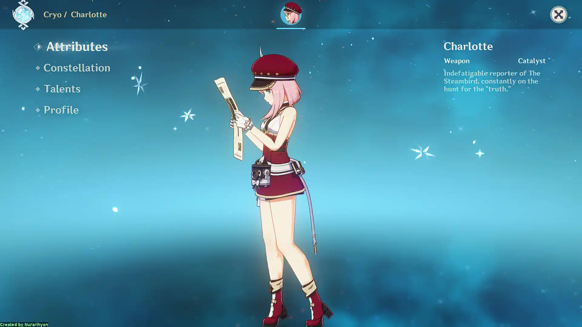 原神 シャルロット Sleveless, Slightly Thiccer Charlotte with Toggles mod