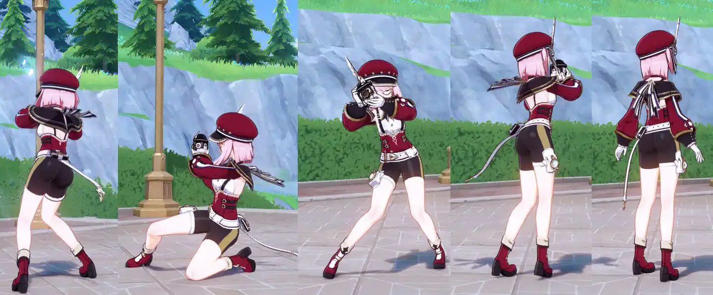 原神 シャルロット Charlotte Bike Shorts mod
