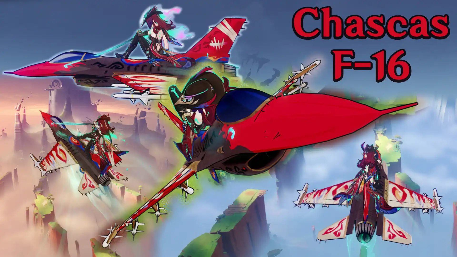 原神 チャスカ F-16C Fighting Falcon [Replaces Chasca Gun] mod
