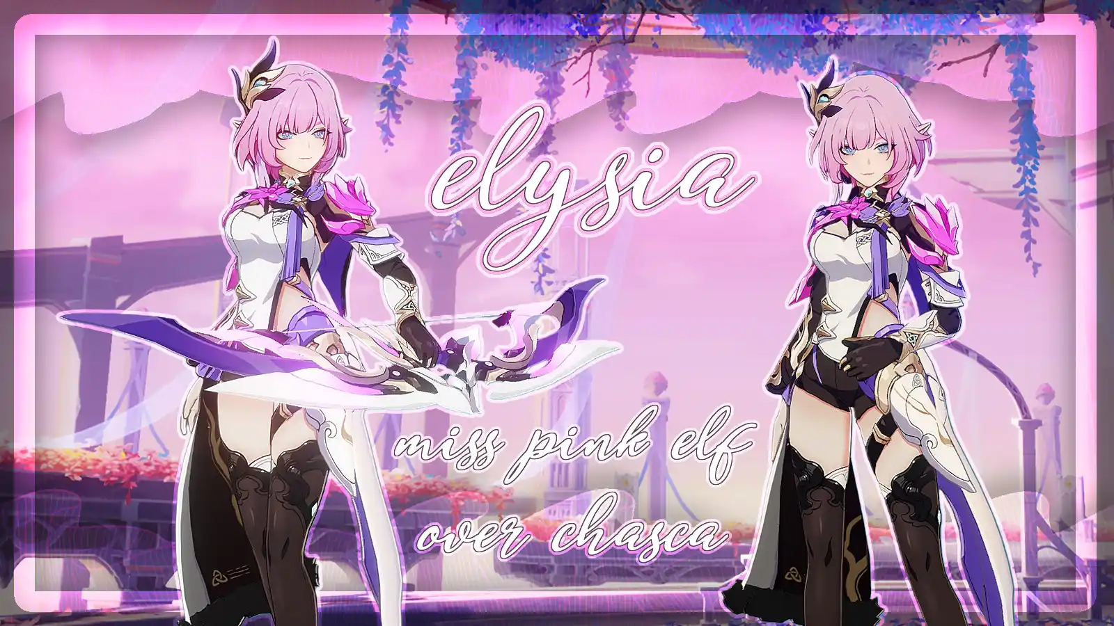 原神 チャスカ elysia - miss pink elf (chasca) + weapon + gun mod