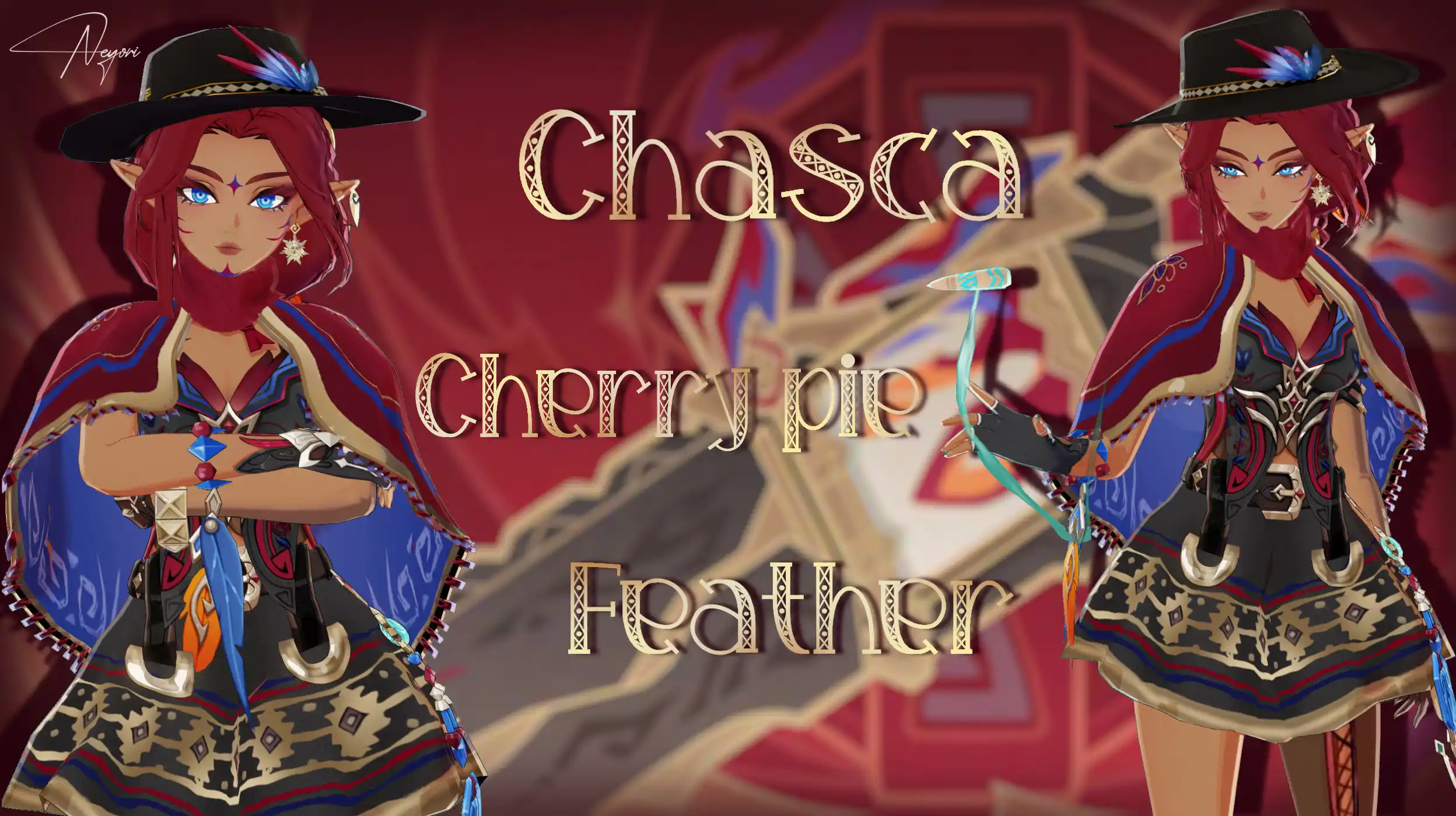 原神 チャスカ Commission | Chasca Cherry Pie Feather mod