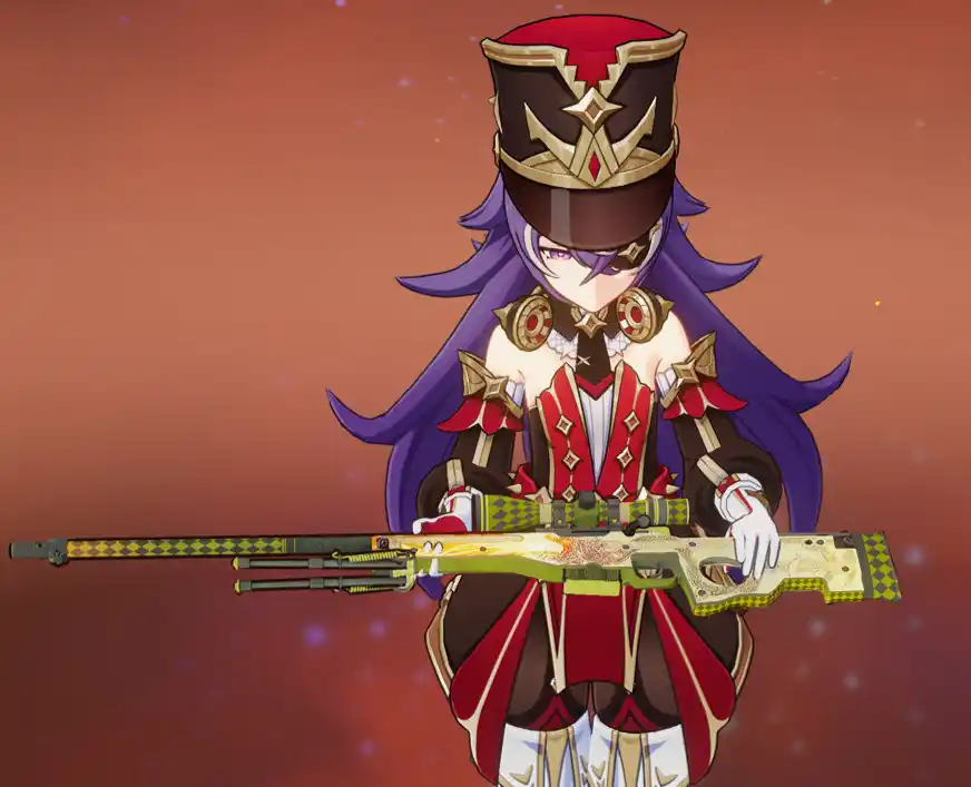 原神 シュヴルーズ AWP Dragon Lore over Chevreuse's Gun mod