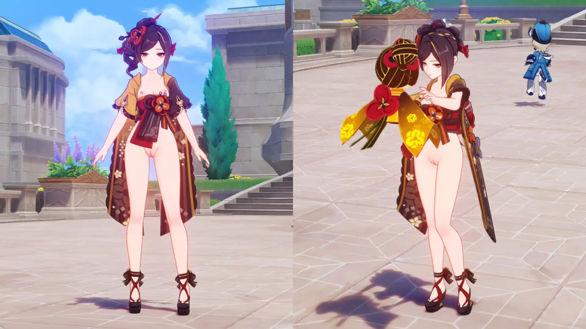 原神 千織（ちおり） Chiori Nude/Half Nude NSFW mod