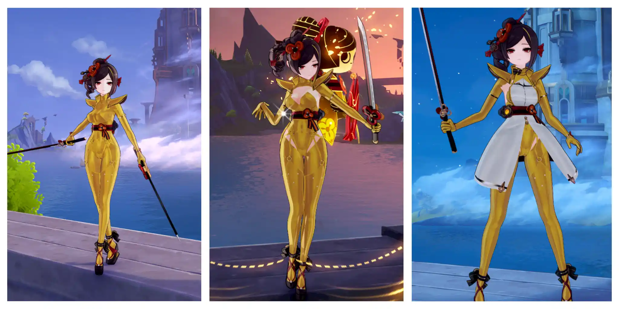 原神 千織（ちおり） Chiori Golden Latex Princess Toggle mod