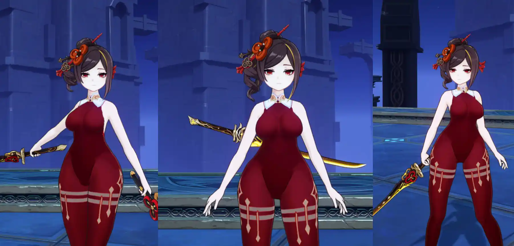 原神 千織（ちおり） Chiori Ganyu Outfit mod