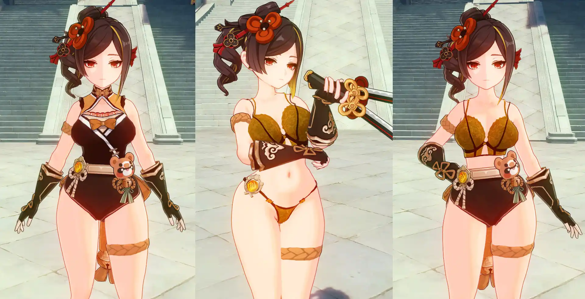 原神 千織（ちおり） Chiori Xiangling Outfit mod