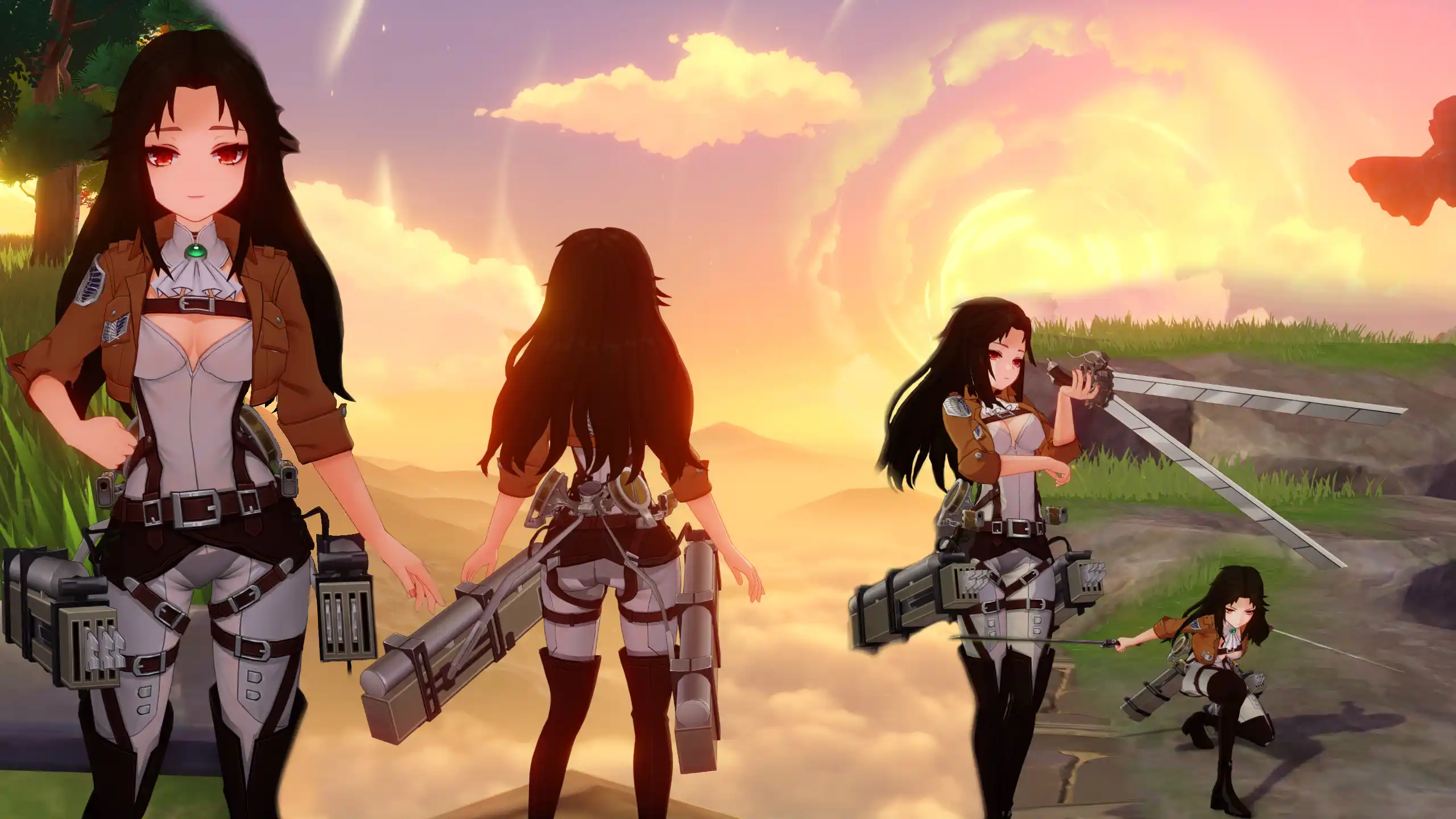原神 千織（ちおり） Attack on Titan character over Chiori mod