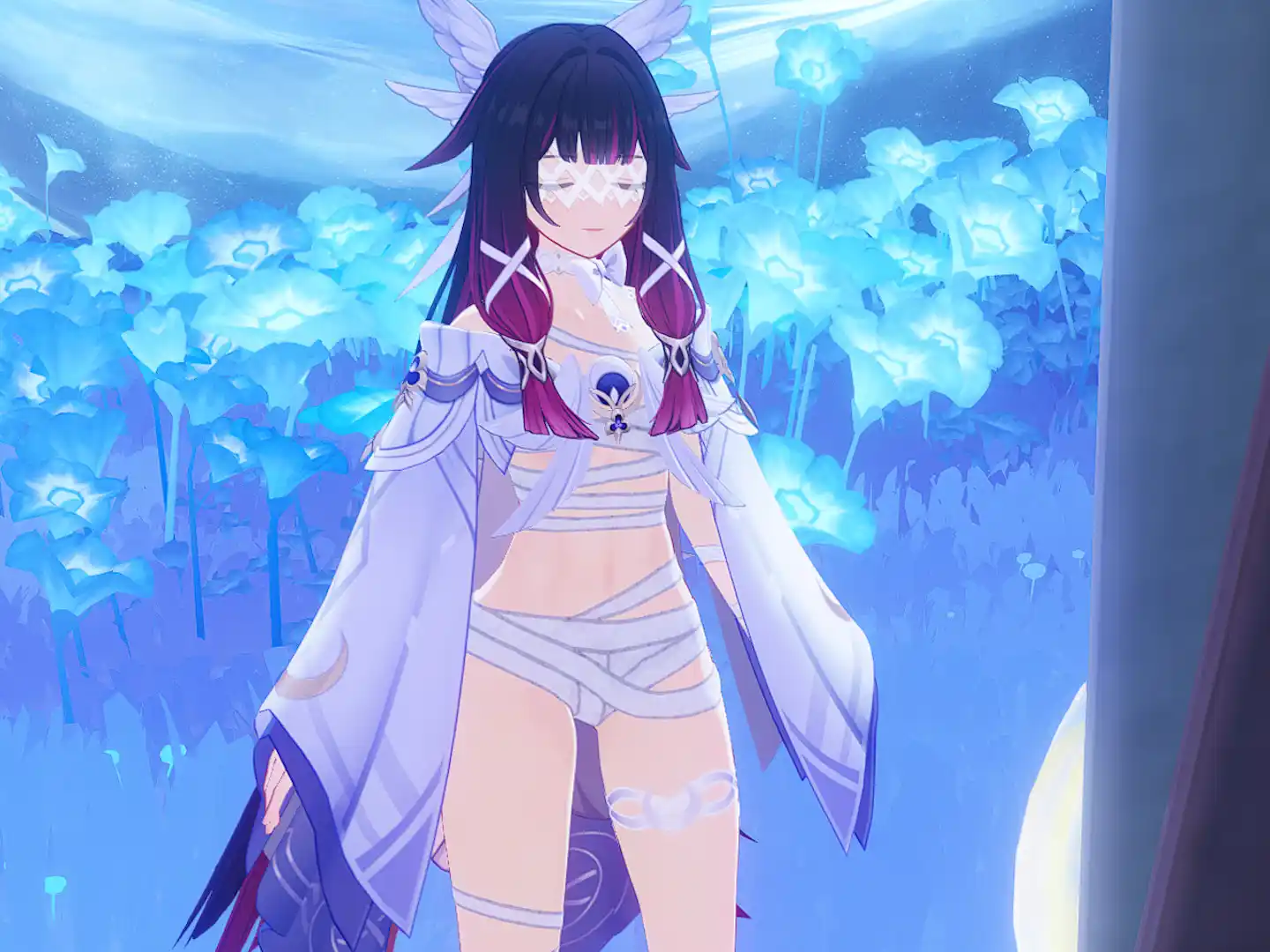 原神 コロンビーナ Columbina wrapped and tattooed Frost Moon mod