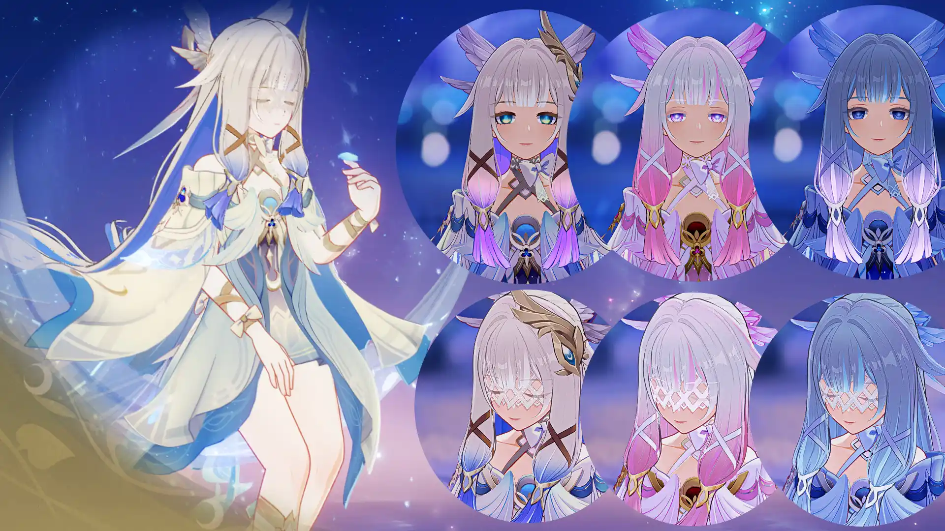 原神 コロンビーナ ࣭⭑⚝ Columbina - Recolors and Color Swaps pack mod