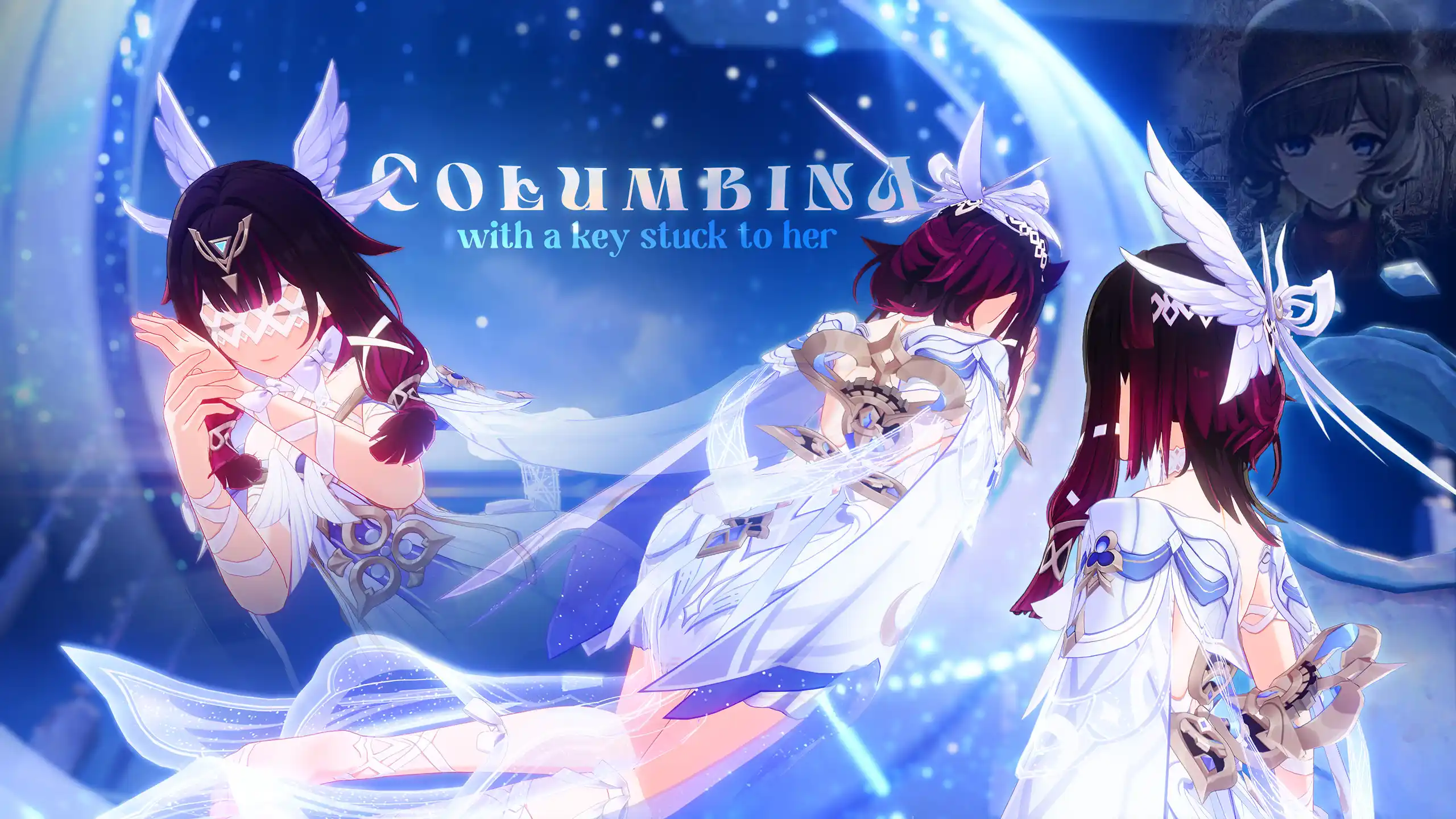 原神 コロンビーナ (Animated) Columbina with a key stuck to her mod