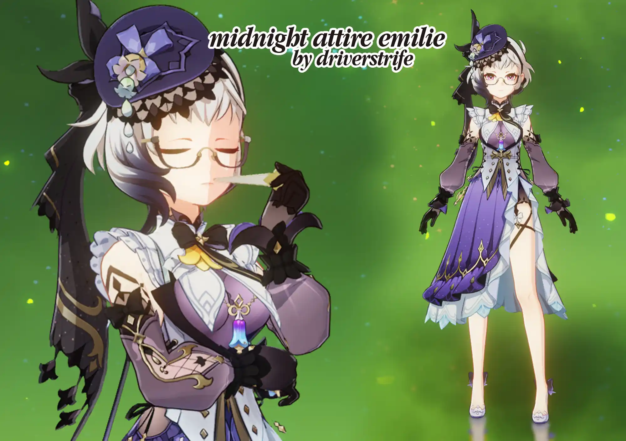 原神 エミリエ Midnight Attire Emilie mod