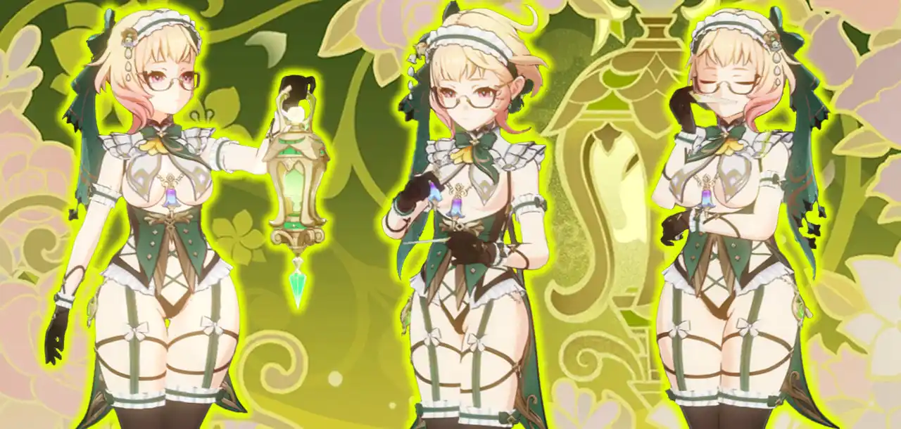 原神 エミリエ Emilie Revealing Maid Thicc & Lore Friendly mod