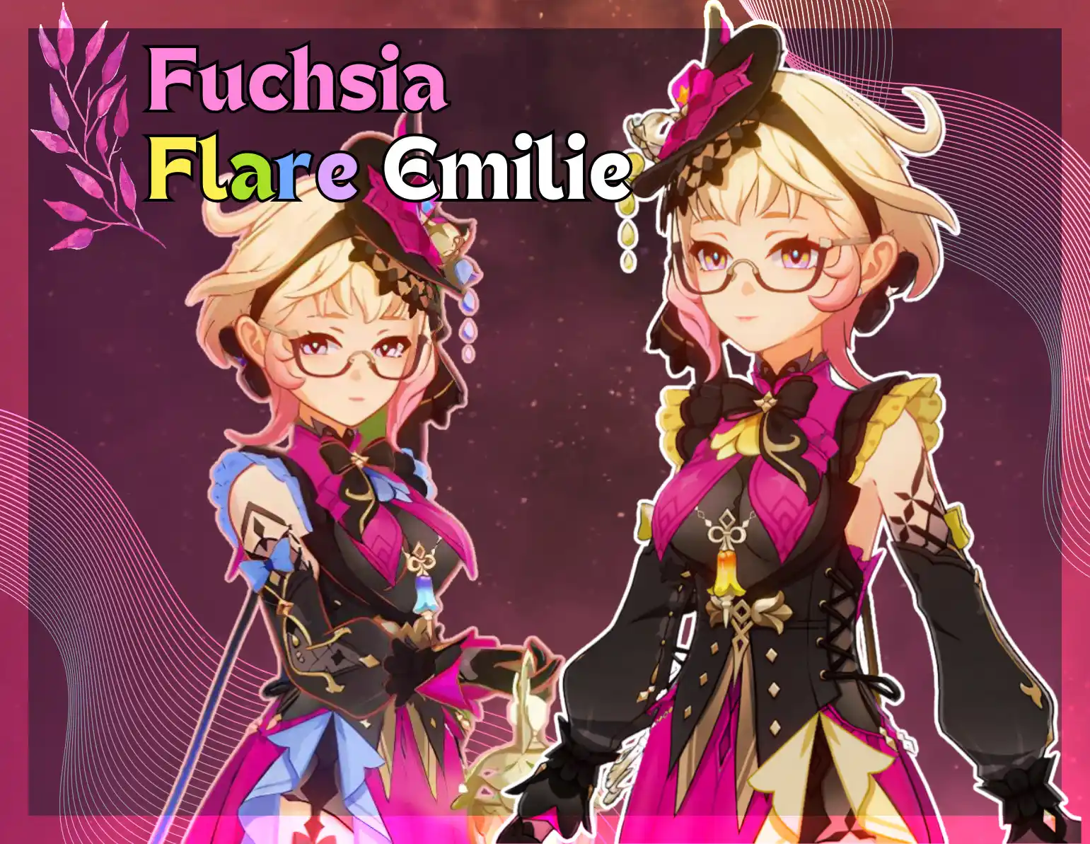 原神 エミリエ Fuchsia Flare Emilie (+COLOR TOGGLES) mod
