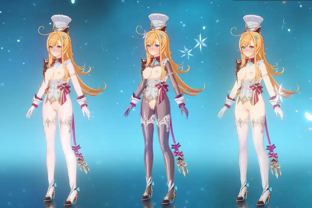 原神 エスコフィエ Cream/Chocolate reverse bunny suit Escoffier mod