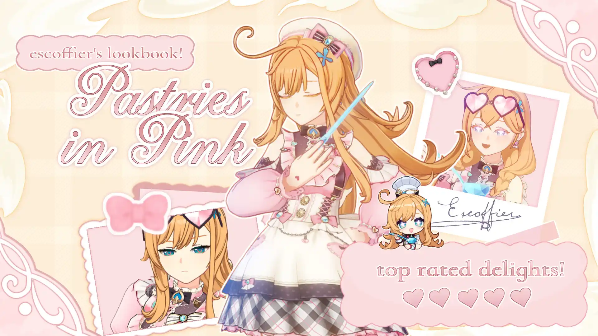原神 エスコフィエ pastries in pink: escoffier's lookbook! mod